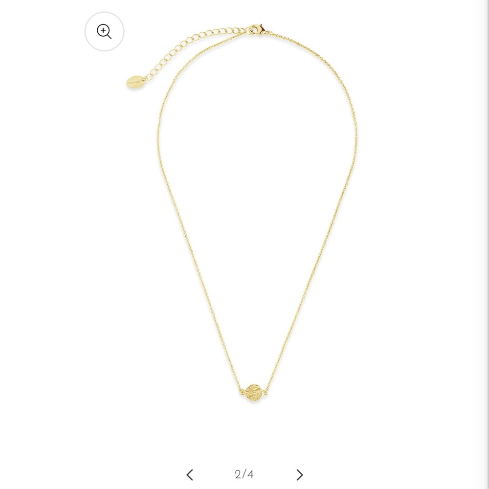 Dainty 14k gold plated circle necklace